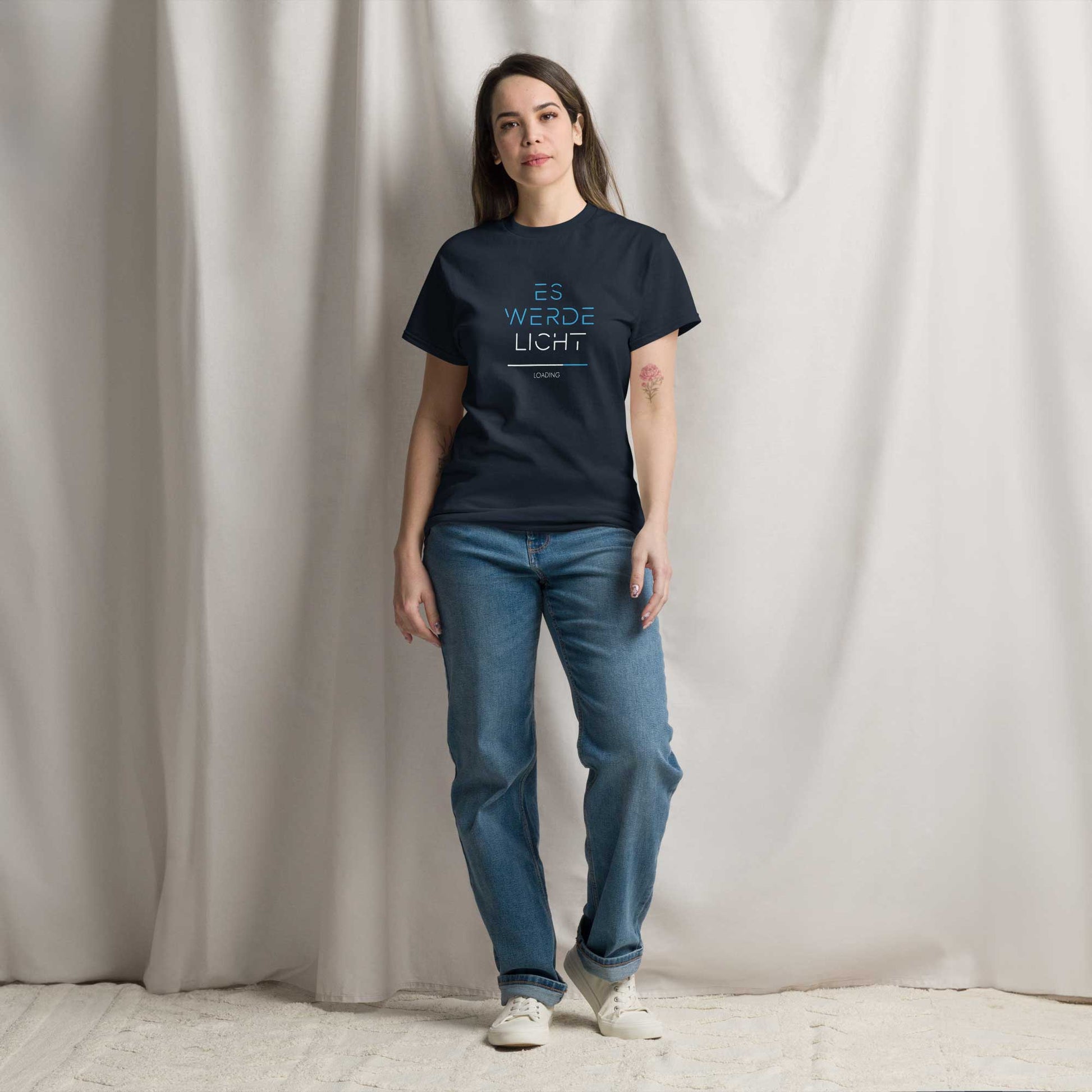 Klassisches Unisex T-Shirt, Minimalistisch, "Es werde Licht" - BONANI Design T-Shirt