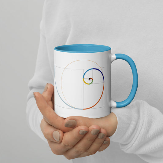 Keramiktasse "Goldener Schnitt" mit Fibonacci - Spirale - BONANI Design Keramiktasse 0,3 l